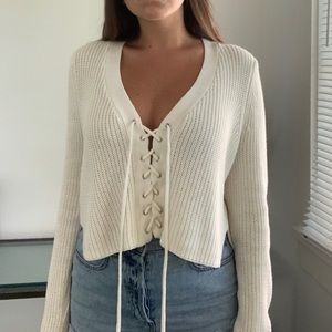 LF tie up sweater. worn a few times!